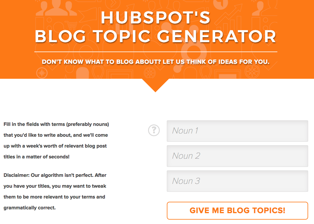 HubSpot Blog Topic Generator