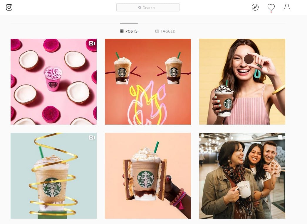 Starbucks visual marketing